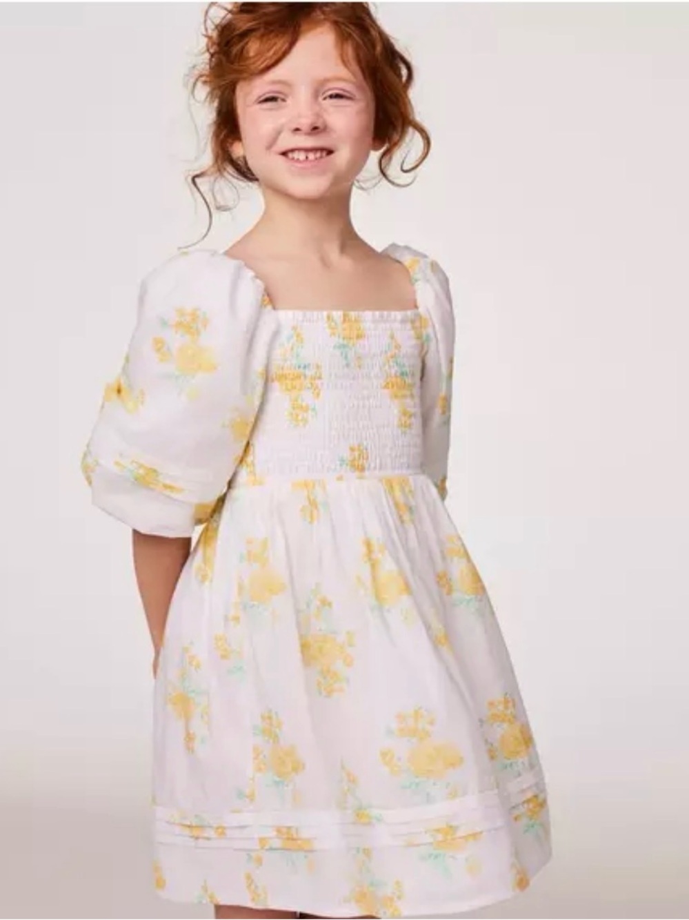JANIE and JACK Natalie Floral Smocked Bubble Sleeve Sz 6T MSRP $68